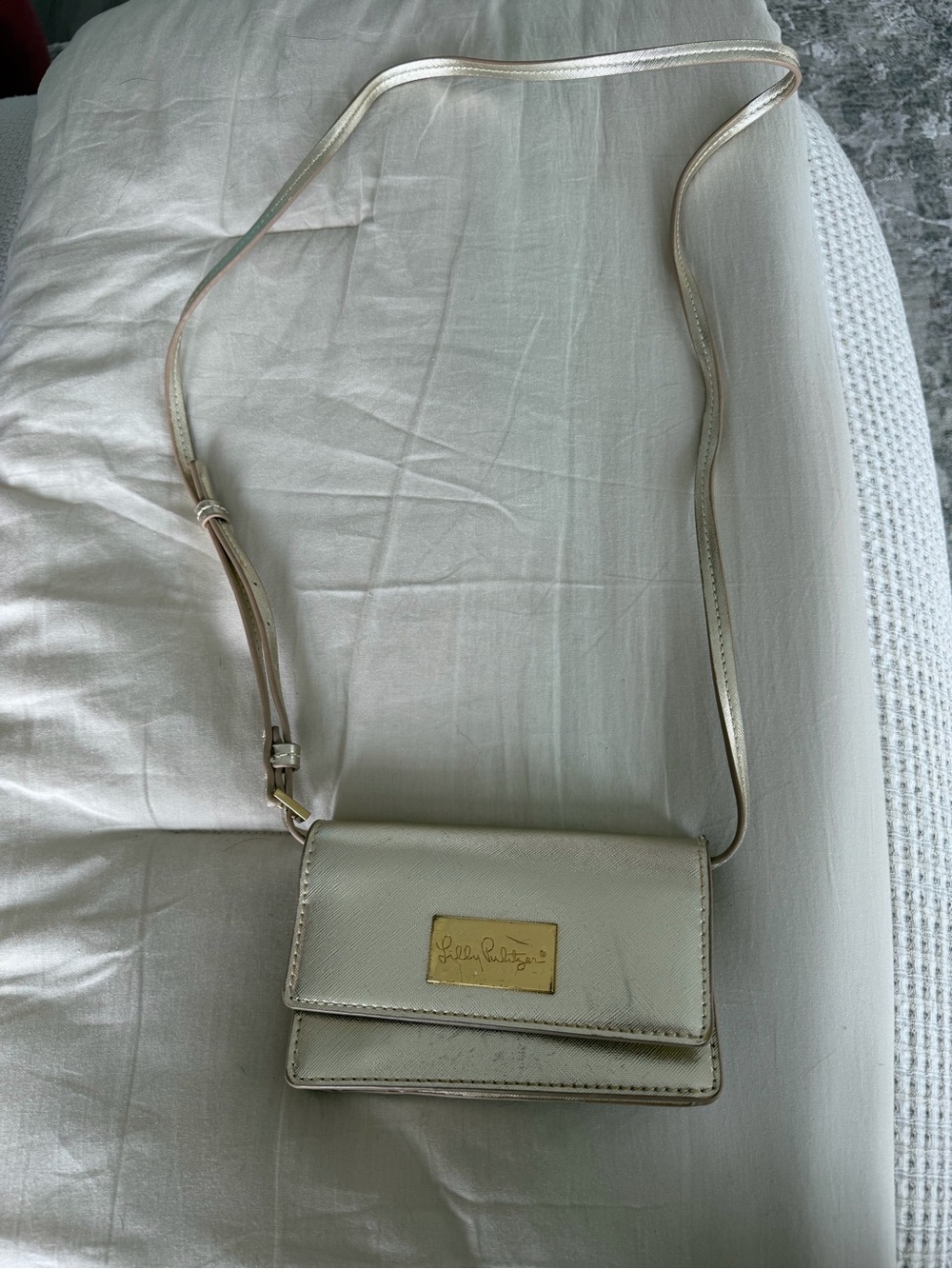 Lilly Pulitzer Metallic Gold Crossbody Bag